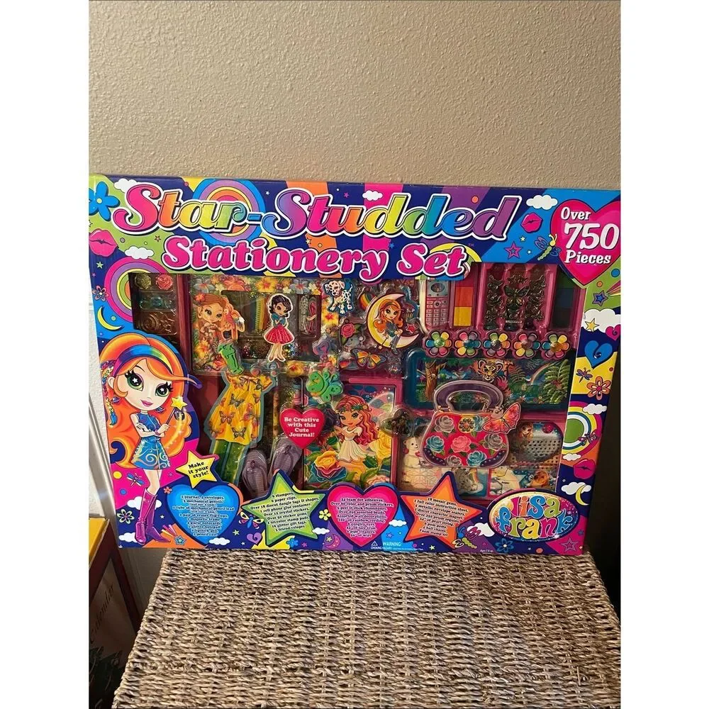 Lisa Frank Star-Studded Stationery Set - Rainbow Colors Y2K Rare Set 750 piece